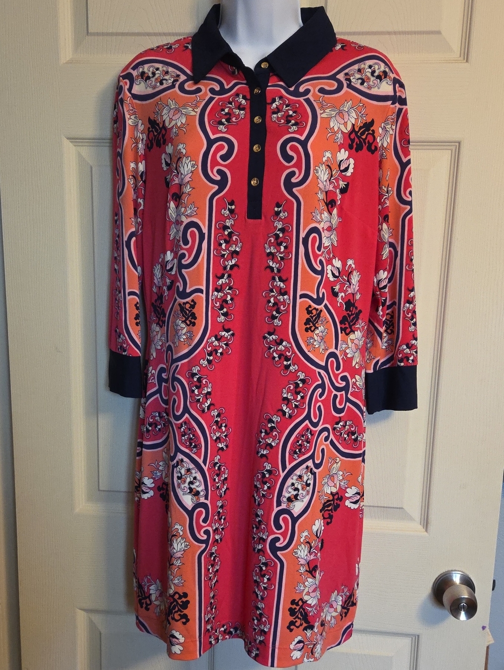 Ali Ro Pink Floral Print Polo Dress Size 10